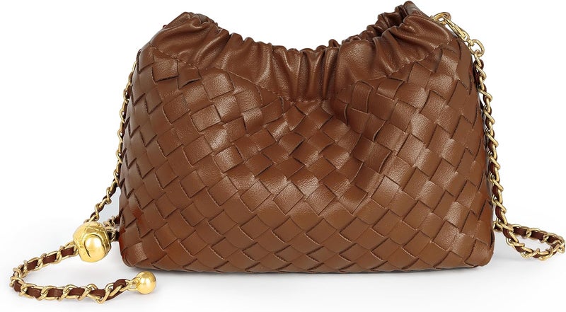 Joryin Woven Women's Crossbody Bag & Evening Purse, Trendy Dumpling Clutch & Hobo Cloud Shoulder Bag Trendy Dumpling Clutch - Image 1